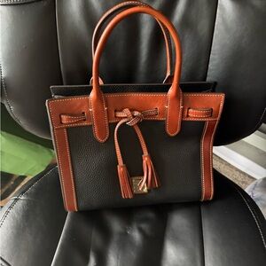 Dooney & Bourke Black and Brown Satchel